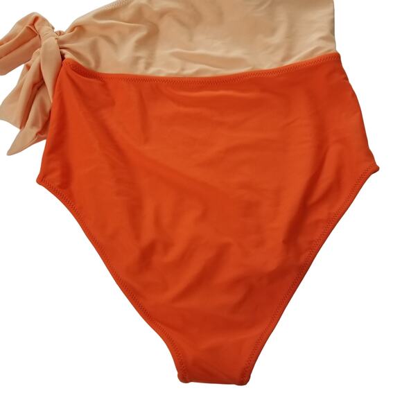 Cupshe Color Block Tie Side One Piece Swimsuit, Size Medium, NWT - Picture 7 of 14